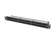 LANBERG Patch Panel 48 Port 1U Kat.5E czarny PPU5-1048-B - 457254 - zdjęcie 4